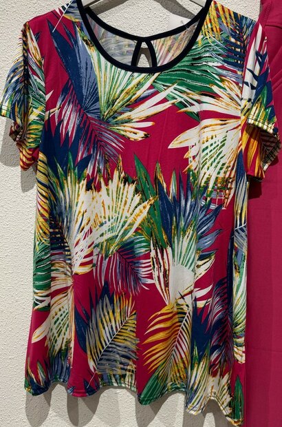 Tshirt Dames Blauw, ONE SIZE