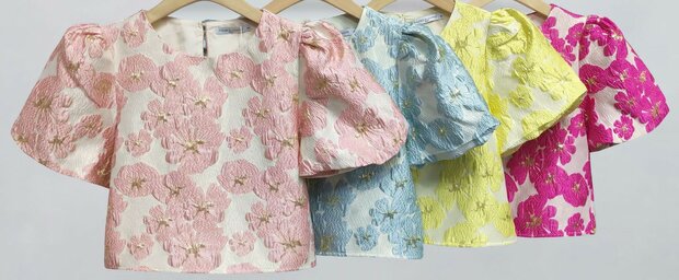 Top / Shirt Bloemen GEEL