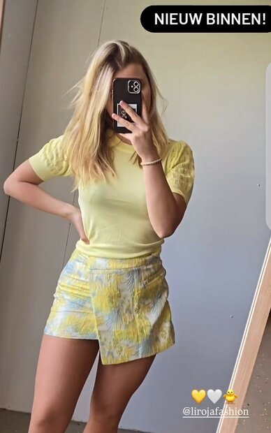 Broekrokje Bloemen GEEL