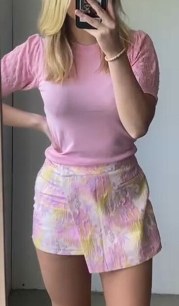 Broekrokje Bloemen ROZE