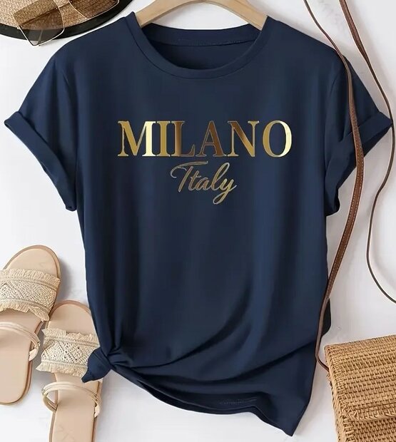 Tshirt Dames Milano DONKERBLAUW