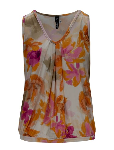 IZ NAIZ Hemd Bloemen ORANJE