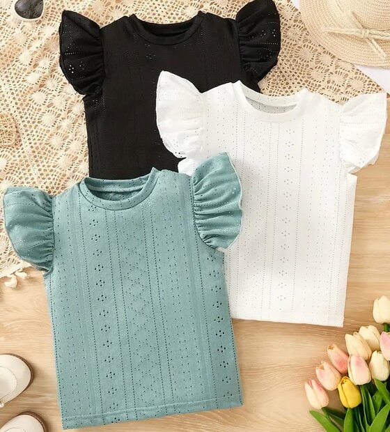 Tshirt meisjes ZWART