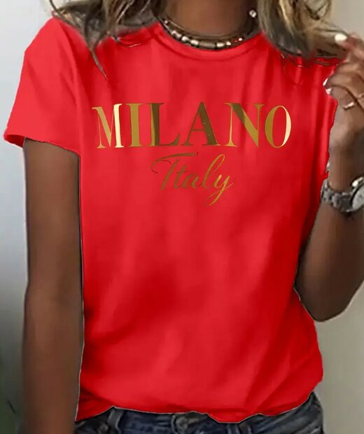 Tshirt Dames Milano ROOD