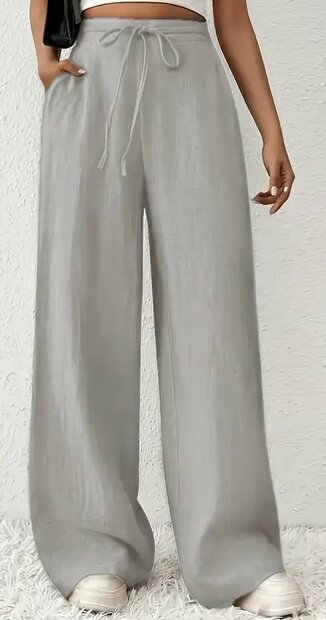 Wijde broek LICHTGRIJS