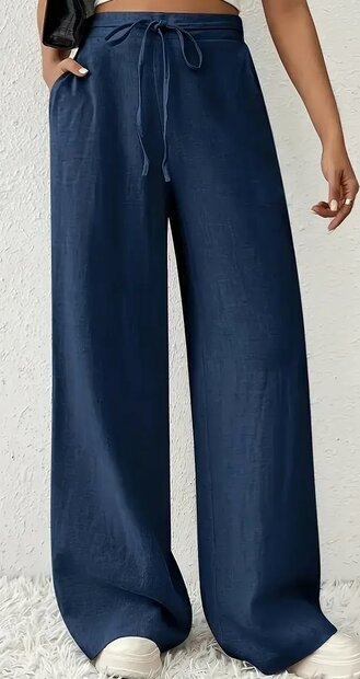 Wijde broek DONKERBLAUW