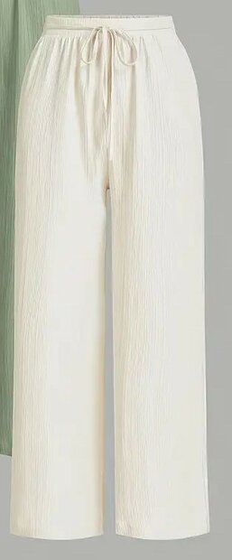 Wijde broek GEBROKEN WIT