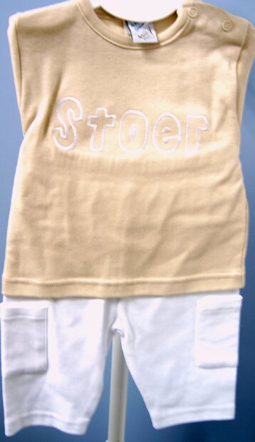 Babypakje STOER, Beige / Wit