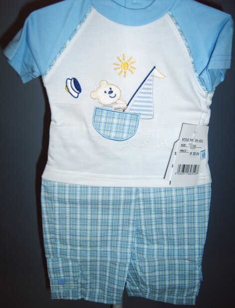 2 delig pakje Blauw / Wit