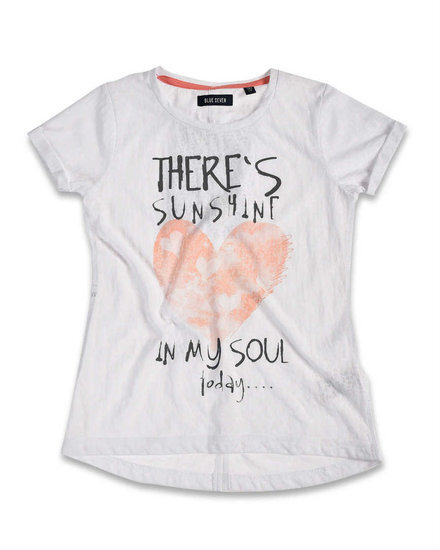 Blue Seven T-Shirt Meisjes Wit