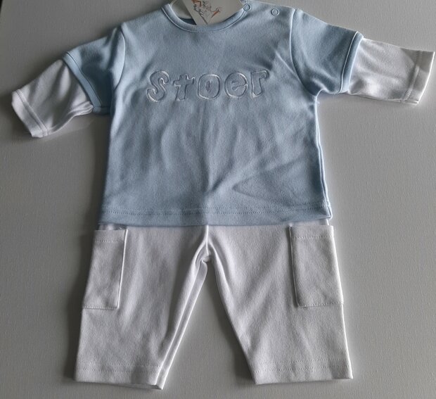Babypakje STOER, Lichtblauw / Wit, maat 62