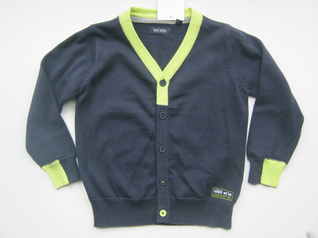 Blue Seven Vest Jongens Donkerblauw maat 98