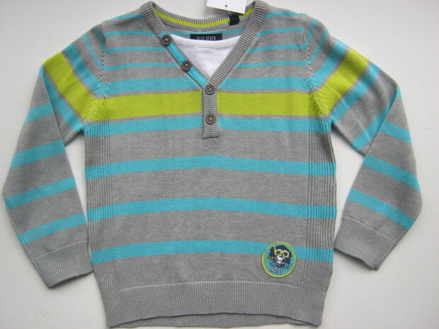 Blue Seven Pullover Jongens Grijs Maat 98