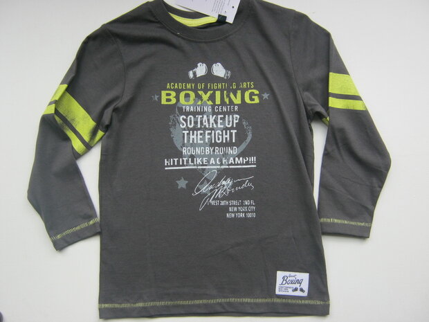 Blue Seven Shirt Jongens Antraciet Maat 98