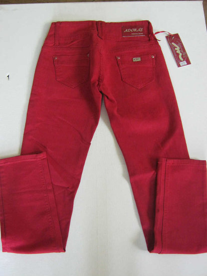 Gekleurde Skinny Rood, maat 40