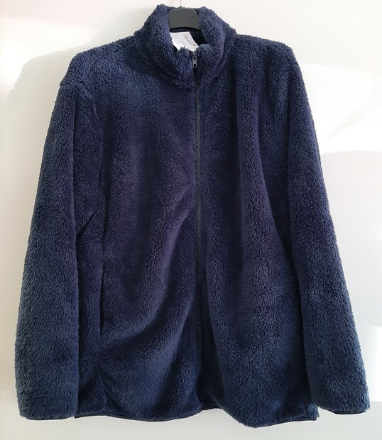 Teddy Vest Donkerblauw, maat XXL