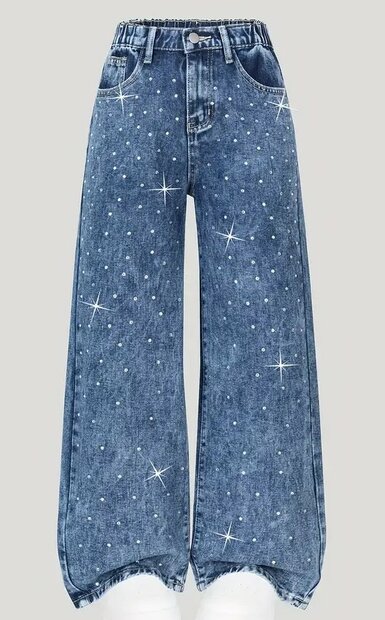 Glitter Jeans Blauw