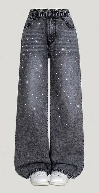 Glitter Jeans Zwart