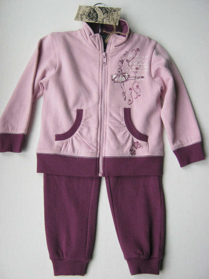 Blue Seven 2 Delig Joggingpakje Meisjes Pruim/OudRoze Maat 98