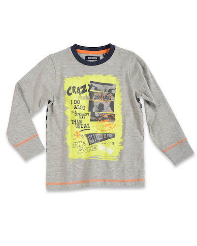 Blue Seven Shirt Jongens Grijs Maat 98