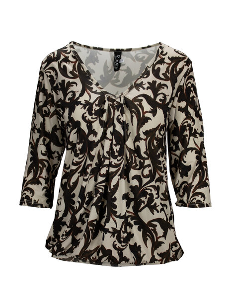 IZ NAIZ SHIRT Dames Paisley Brown