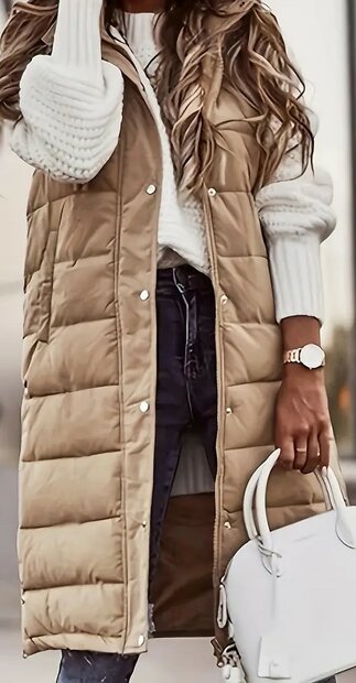 Lange Bodywarmer CAMEL