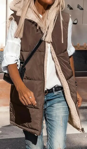 Bodywarmer KOFFIE BRUIN, maat XXL