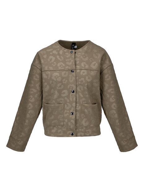 IZ NAIZ Bomber Leopard Sand