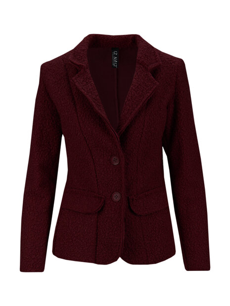 IZ NAIZ Boucl&eacute; Blazer BORDEAUX ROOD