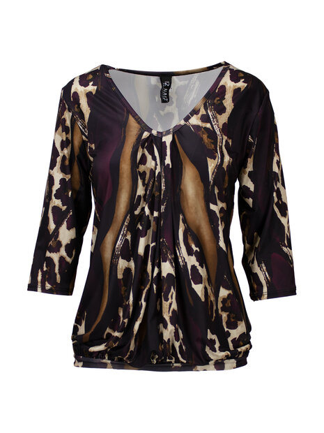 IZ NAIZ SHIRT Dames Animal Bordeaux Rood