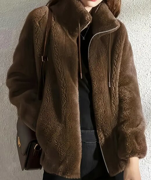 Fleece Jas Donkerbruin