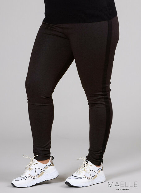 MAELLE Stretchy Cotton/Viscose Trim Trouser