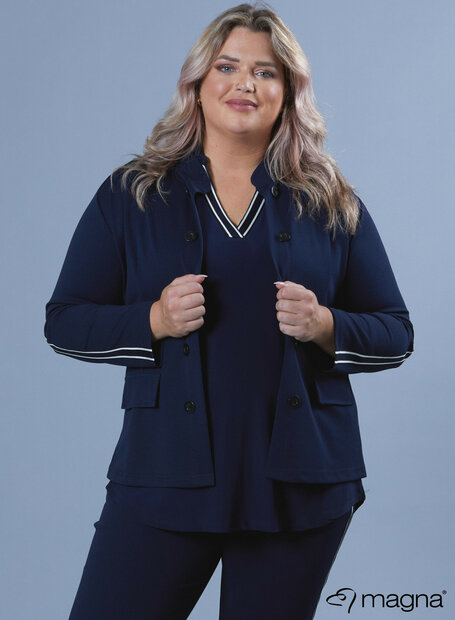 MAGNA Taped Short Sailor Jacket DONKERBLAUW