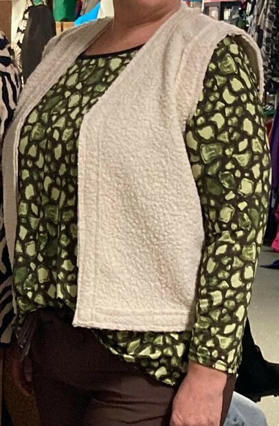 Shirt Dames Lime / Donkerbruin, ONE SIZE