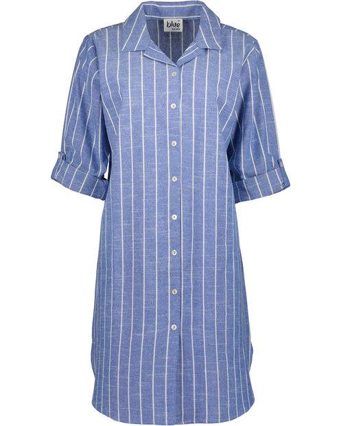 BLUE SEVEN Jurk Blauw / Wit gestreept