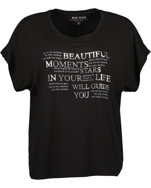 BLUE SEVEN Blouse / Top ZWART