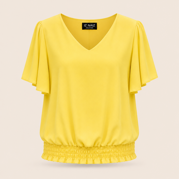 IZ NAIZ Voile Tshirt Geel