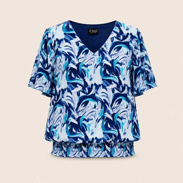 IZ NAIZ Voile Tshirt Blauw