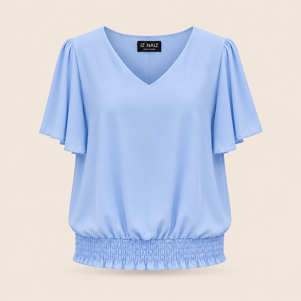 IZ NAIZ Voile Tshirt Lichtblauw