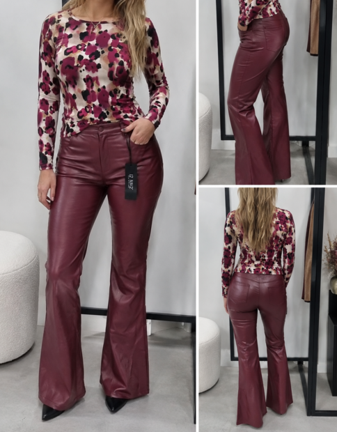 IZ NAIZ Flair Pants Dames Bordeaux