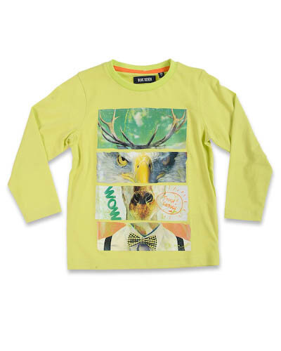Blue Seven Shirt Jongens Lime