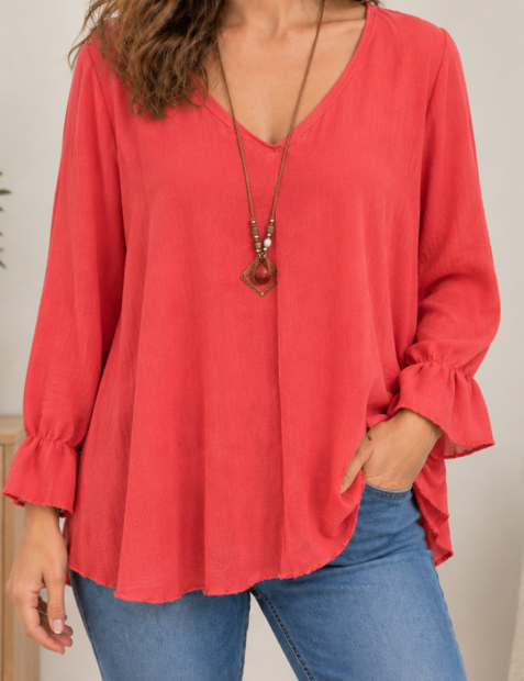 Shirt Koraal met ketting, ONE SIZE