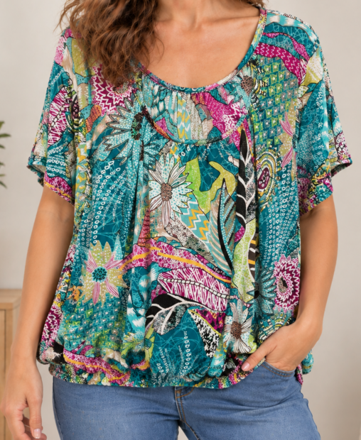 Tshirt Dames Petrol, ONE SIZE