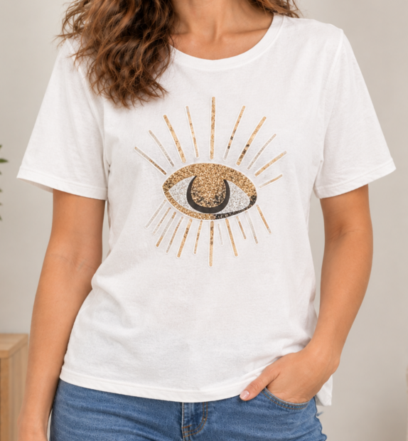 IZ NAIZ Tshirt Oog Wit