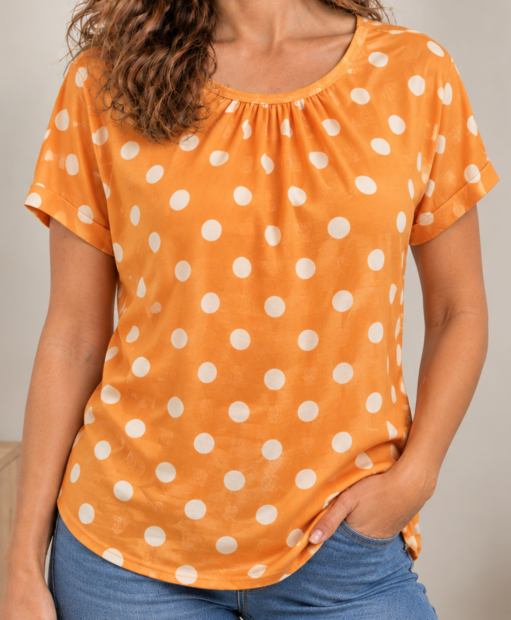 Blouse Dames Oranje, maat M