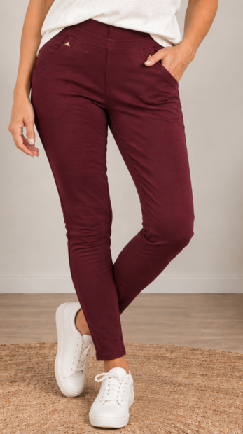 Yu &amp; MeTreggings of Comfort broek BORDEAUX ROOD