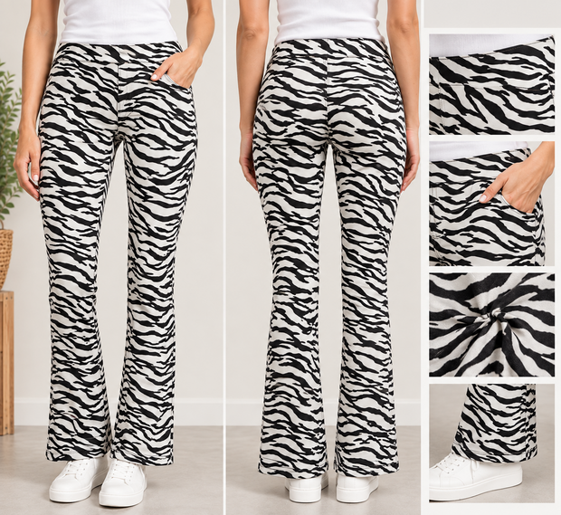 FLARE Treggings Dames ZEBRA print
