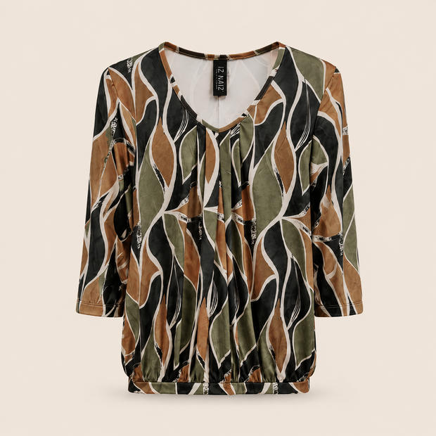 IZ NAIZ SHIRT Dames Legergroen