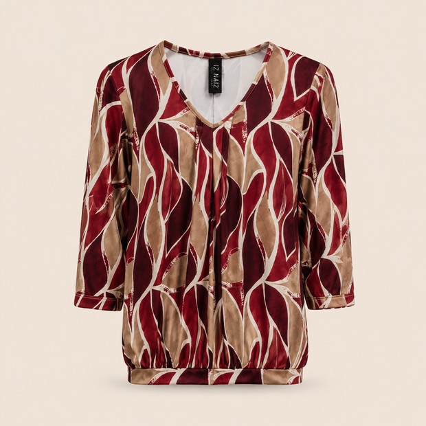 IZ NAIZ SHIRT Dames Bordeaux Rood