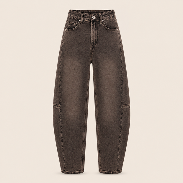 IZ NAIZ Barrel Jeans Denim BROWN